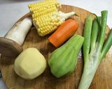 Hình bước làm 1 của món Canh rau củ chay
