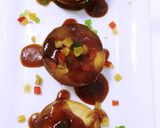 Foto del paso 8 de la receta Milhoja dulce de pan rústico con arroz con leche, frutas confitadas y sirope de frutos rojos