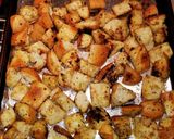 A picture of step 6 of Mike's Oversized Garlic Croutons.