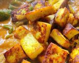 A picture of step 6 of Paneer Capsicum Curry.