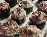 Foto del paso 5 de la receta Nidos de calabacín relleno de atún y queso azul