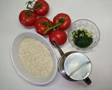 Foto del passaggio 1 della ricetta Pomodori ripieni di riso aromatizzato alle erbe
