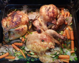 Foto del paso 8 de la receta: Pollo al horno con girgolas, patatas y verduritas