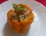 A picture of step 4 of Leftover makeover millet mango chaat bite.
