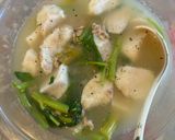 A picture of step 2 of Taro and Water Spinach Soup.
