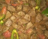 A picture of step 5 of Fried goat liver.