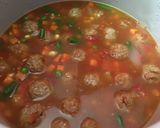 A picture of step 6 of Meatball soup.