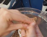 A picture of step 4 of Energy balls (tahini, oat + orange).