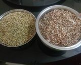 A picture of step 2 of Sprouts idli with green chutney.
