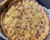 Une image de l'étape 5 de Tarte aux poireaux & lardons à l'ancienne.