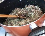 A picture of step 4 of Labnieh cooked with minced meat and rice.