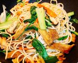 Hình bước làm 2 của món Mì Ý Xào Chay