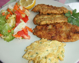 Foto del paso 5 de la receta: Bacaladillas rebozadas, tortillita y ensalada, apto para celíacos