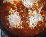 A picture of step 6 of Shakshauka with a twist.
