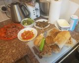 A picture of step 7 of Mushroom and sausage sandwich.