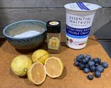 A picture of step 1 of Pink Lemon Posset - Olde English dessert.