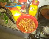 A picture of step 1 of Coconut rice and pepper gizzard.