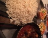 A picture of step 4 of Rice chicken stew with salad 🥗.