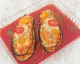 Une image de l'étape 4 de Burger d’aubergine au poulet.