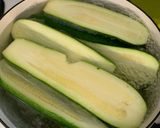 A picture of step 2 of Baked Stuffed Zucchini.
