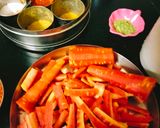 A picture of step 1 of Carrot pickle or gajar ki achaar.