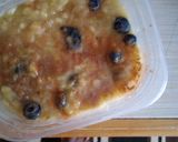 A picture of step 2 of Blueberry banana pancakes with spinach omelet.