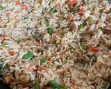 A picture of step 6 of Egg Fried rice.