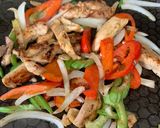 A picture of step 5 of Alambre Chicken Tacos.