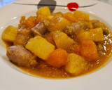Foto del paso 5 de la receta: Salchichas guisadas con patatas y calabaza al tandoori masala