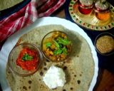 A picture of step 3 of Bajara roti.