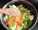 A picture of step 3 of Moong sprouts salad.