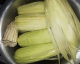 A picture of step 1 of Boiled maize#4week challenge.