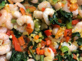Tallarines de arroz con salsa de camarones 🍤🍜