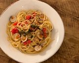 A picture of step 10 of Cockles, mini tomatoes, pasta.