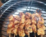 A picture of step 6 of Vegetarian satay.