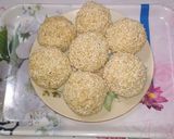 A picture of step 1 of Rajgiri laddoo.