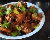 A picture of step 6 of Chettinad chicken roast.