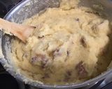 Une image de l'étape 12 de Gratin de polenta au lard, tomates, oignon, paneer et parmesan.