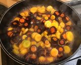Une image de l'étape 7 de Carottes bicolores sucrées salées à l'ananas, menthe et jus de prunes.