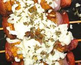 A picture of step 8 of Peri Peri Cheesy Chicken Shashlik.