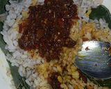 A picture of step 1 of Ofada rice and ofada stew.