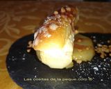 Foto del paso 1 de la receta: Pastelitos de fartons con crema de queso sobre cama de peras 