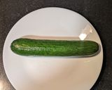 A picture of step 1 of Mexican quinoa salsa in cucumber pockets.