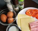 Foto del paso 1 de la receta Omelette con jamón, queso, tomate y orégano