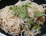 A picture of step 3 of Pesto Spaghetti Pasta.