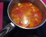 Foto del paso 5 de la receta: Champiñones rellenos en salsa de pimientos