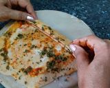 A picture of step 3 of Masala kasuri methi laccha Paratha.