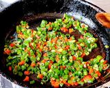 A picture of step 1 of Eggs with Green Onion Tops.
