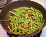 臘肉蒜炒四季豆的食譜步驟4照片