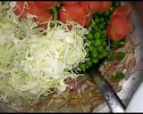 A picture of step 3 of Vegetables rice.